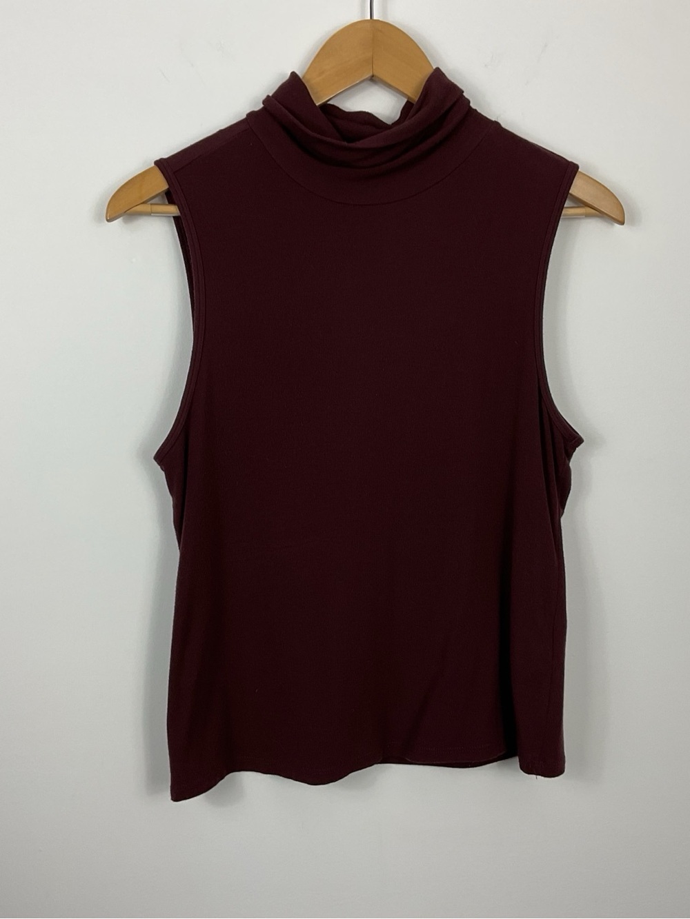 Theory Wendel Ribbed Viscose Turtleneck Tank Top Womens Size Large